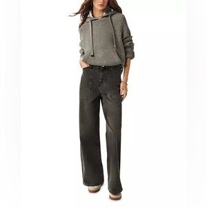 ba&sh Wide-Leg Jeans in Washed Charcoal